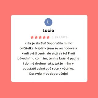 Vaše zpětné vazby nám dokážou vykouzlit úsměv na tváři! 🧡 Obzvlášť, když z nich cítíme radost z toho, jak se vám s klikrem...